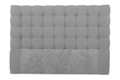 Sengetilbehør & Sengegavl-Royal Sengegavl med Knapper 180 cm Lysegrå