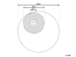 Skilt-Rubidium Veggdekorasjon Med Skjell 49 cm Svart