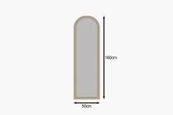 Helkroppsspeil-Rusele Veggspeil Buet 50 cm Beige