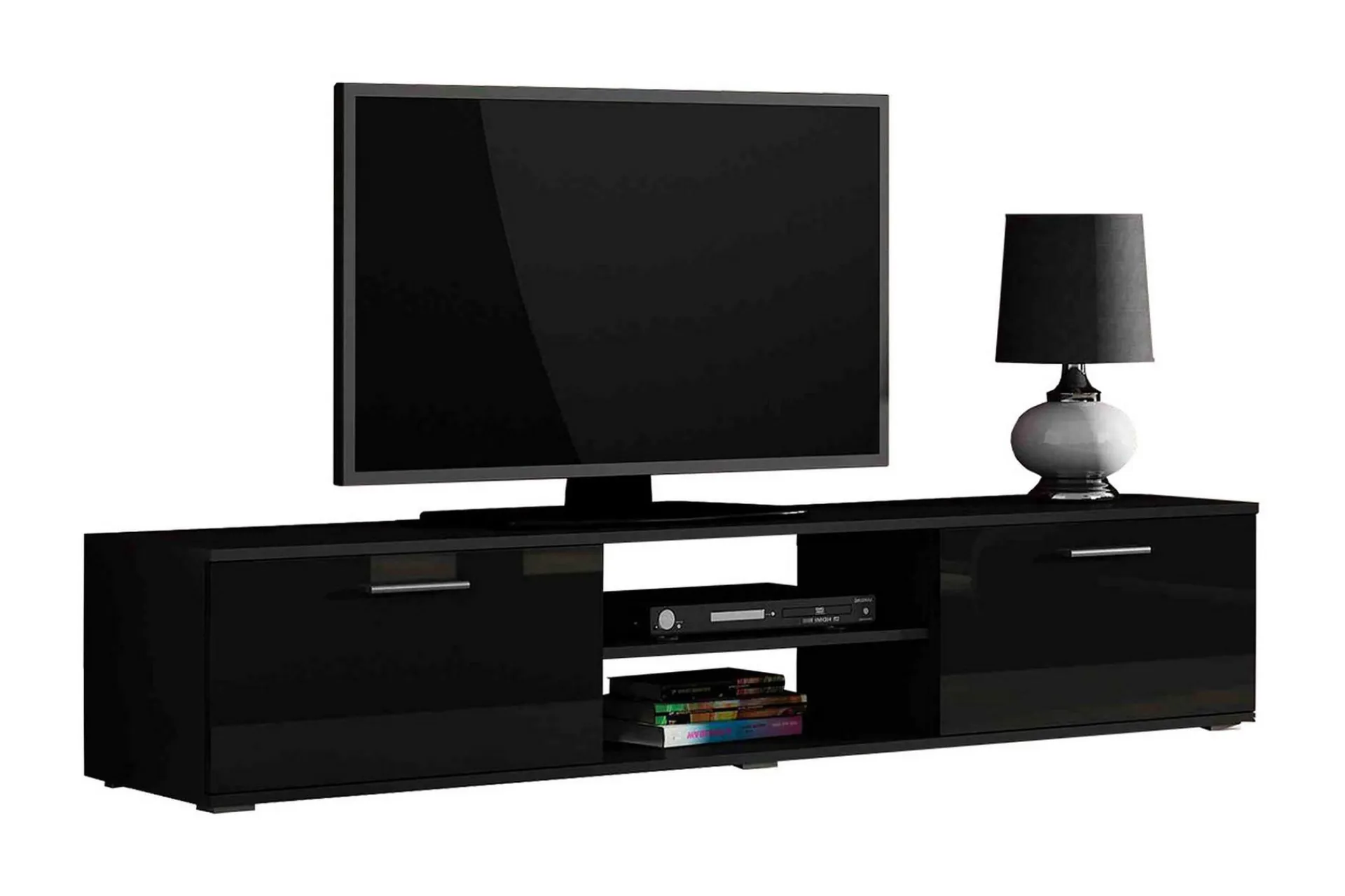 Tv-Benk & Mediabenk-Ruskelsby TV-bänk 180 cm Black Svart