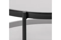 Rutkin Sofabord 79 cm Rundt med Oppbevaring Hylle