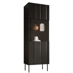 Vitrineskap|Skap-Rynlin Vitrineskap 180 cm black
