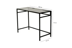 Kontorbord-Sabani Skrivebord 100 cm Svart,Røykfarget