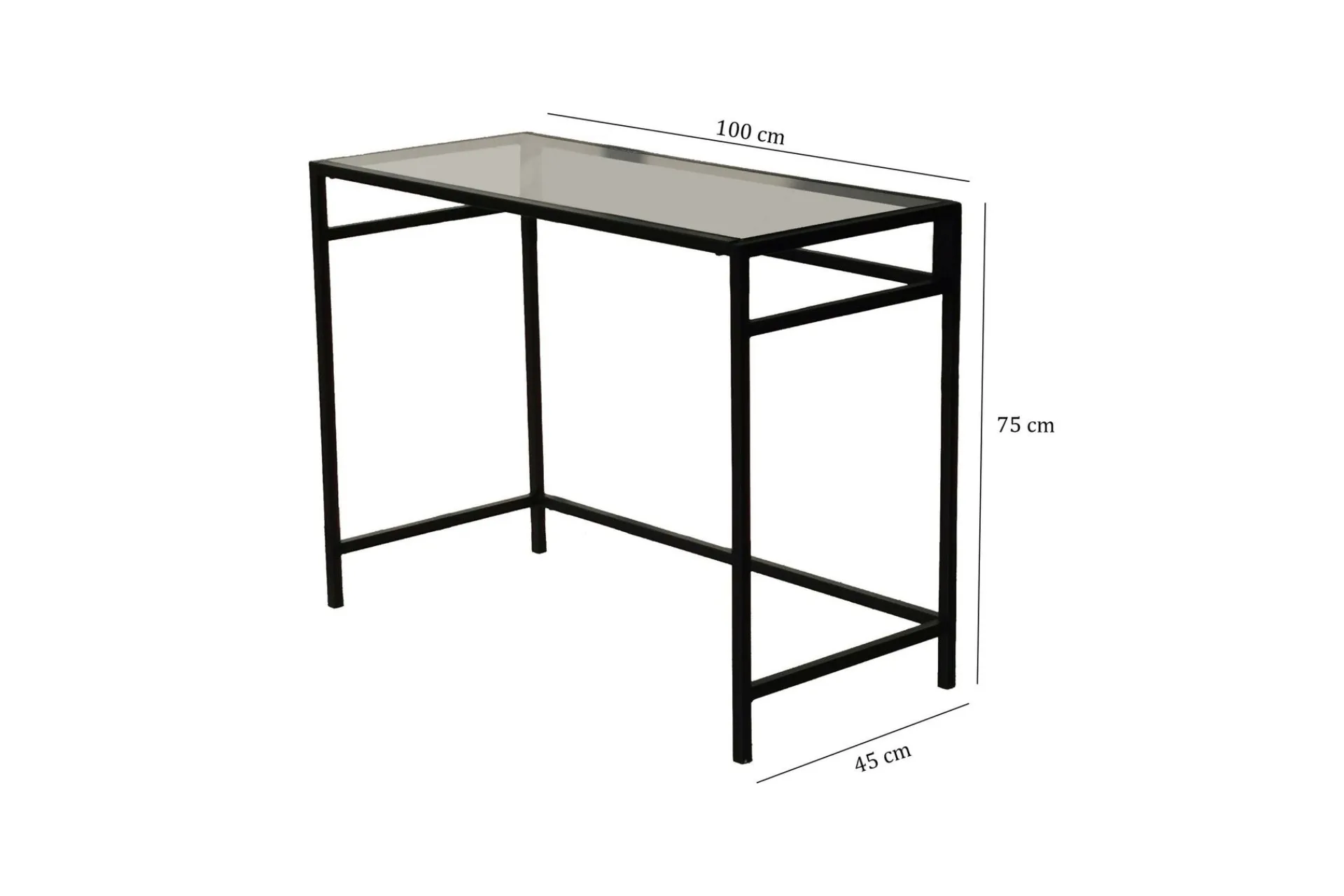 Kontorbord-Sabani Skrivebord 100 cm Svart,Røykfarget
