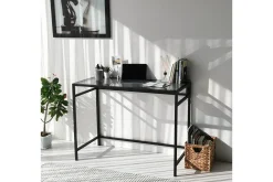 Kontorbord-Sabani Skrivebord 100 cm Svart,Røykfarget