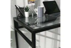 Kontorbord-Sabani Skrivebord 100 cm Svart,Røykfarget