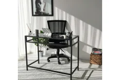 Kontorbord-Sabani Skrivebord 100 cm Svart,Røykfarget