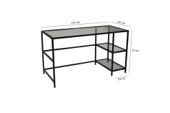 Sabani Skrivebord 130 cm med Oppbevaring 2 Hyller