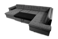 Velour Sofa & Fløyel Sofa|Sovesofaer-Sakri 5-seters Hjørnesovesofa Mörkbrun