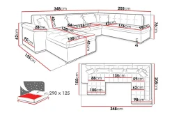 Velour Sofa & Fløyel Sofa|Sovesofaer-Sakri 5-seters Hjørnesovesofa Mörkbrun
