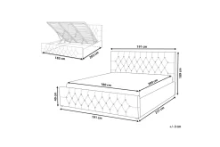 Sengeramme & Sengestamme|Seng Med Oppbevaring-Saleux Sengramme 180x200 cm Beige