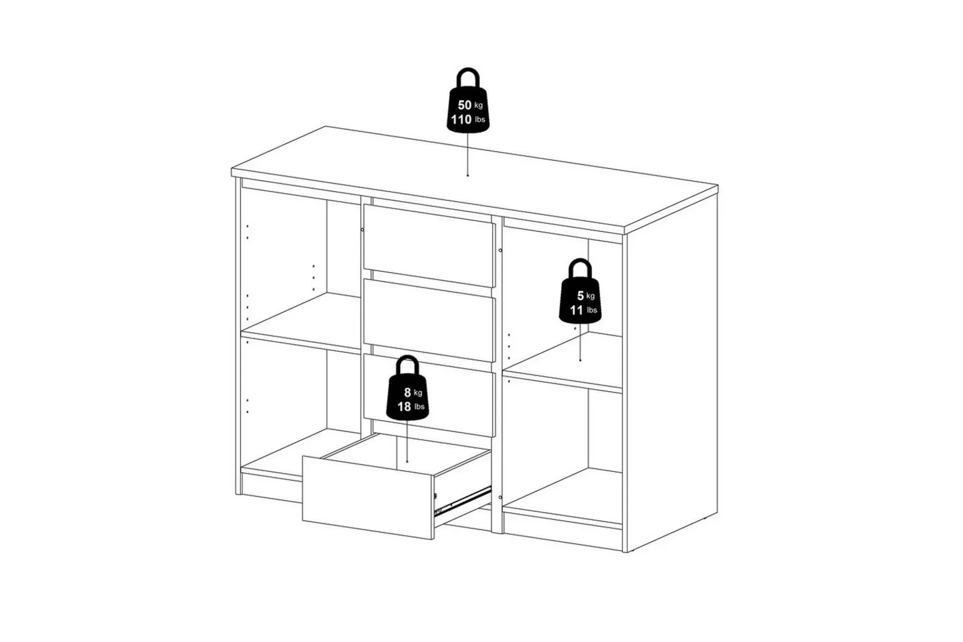 Tvilum Sideboard & Skjenker-Salomns Skjenk 120,8 cm Svart