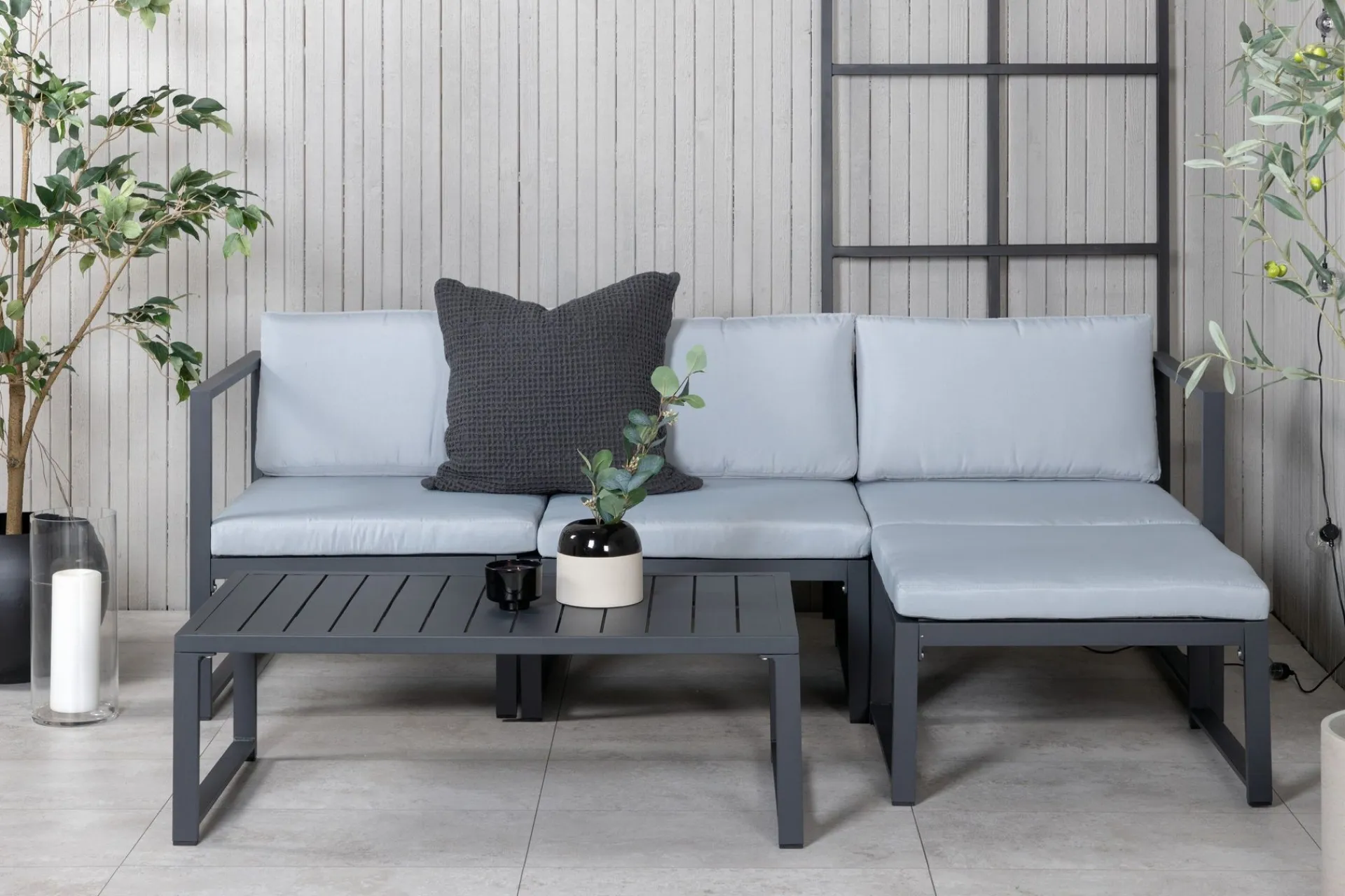 Venture Home Veranda & Terrasse|Loungesett-Salvador Loungegruppe Grå/Svart