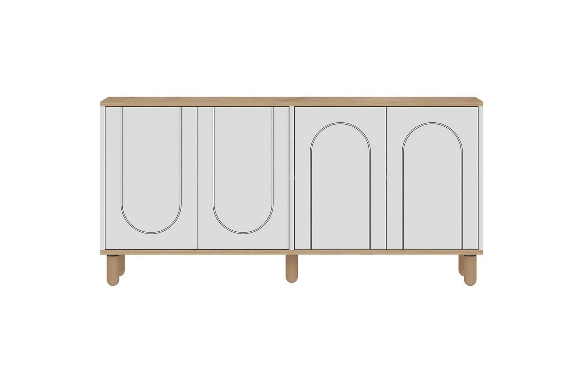 Gangbord|Avlastningsbord-Salven Konsollbord 150 cm Eik,Hvit
