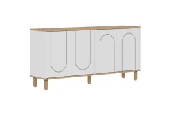 Gangbord|Avlastningsbord-Salven Konsollbord 150 cm Eik,Hvit