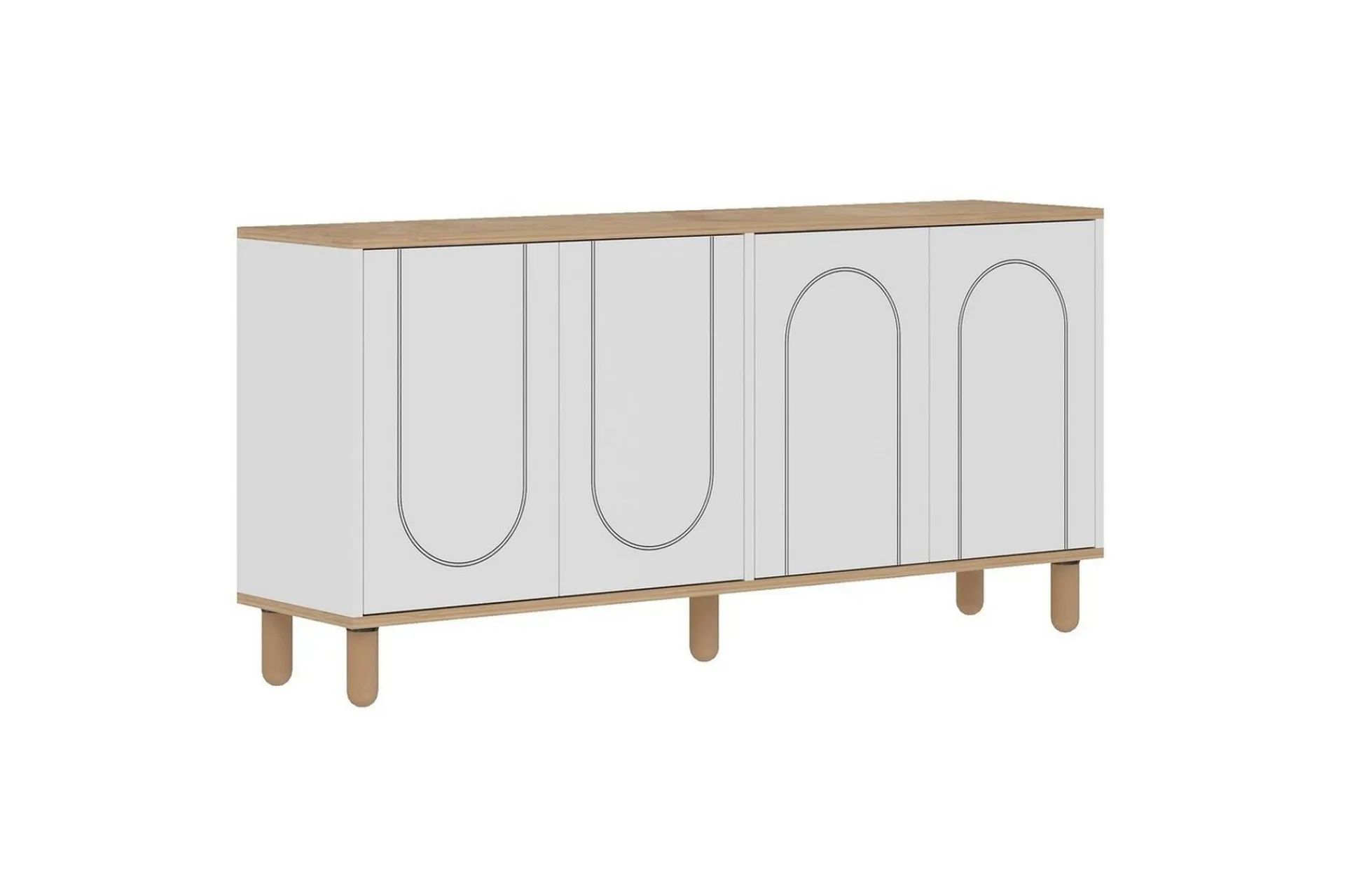 Gangbord|Avlastningsbord-Salven Konsollbord 150 cm Eik,Hvit
