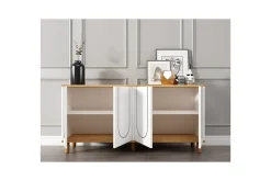 Gangbord|Avlastningsbord-Salven Konsollbord 150 cm Eik,Hvit