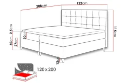 Kontinentalsenger|Seng Med Oppbevaring-Sandham Kontinentalseng 120x200 cm Once 34