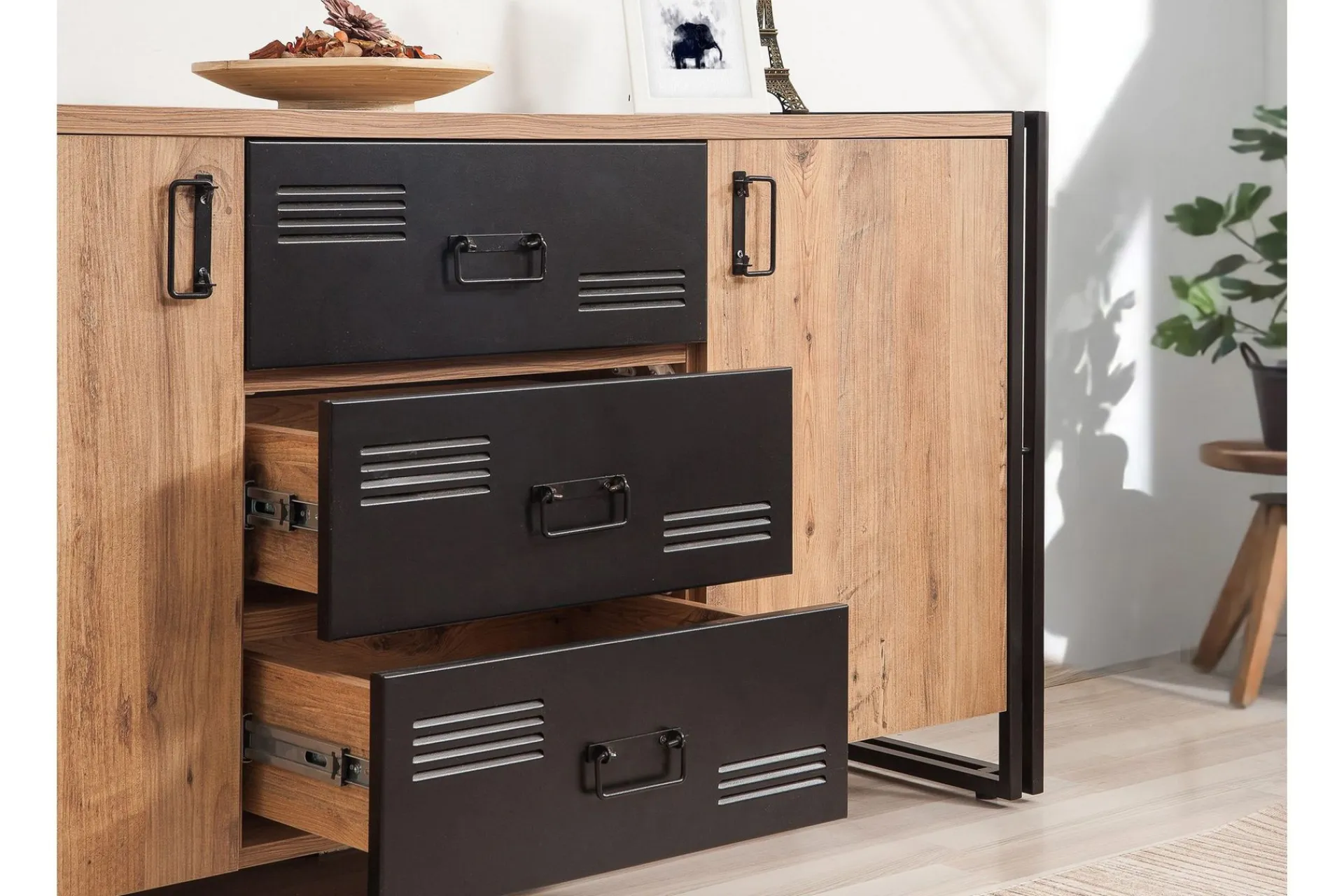 Sideboard & Skjenker-Sapphira Avlastningsbord Brun,Svart