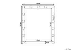 Saven Speil LED 50x60 cm