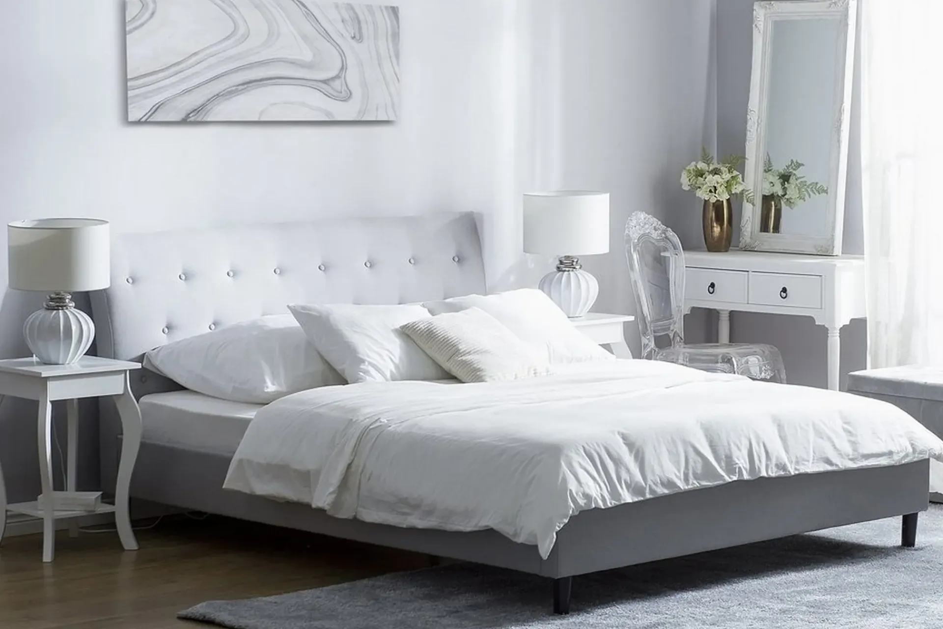 Bedly Sengeramme & Sengestamme-Saverne Dobbeltseng 140 | 200 cm Grey