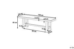 Spisegrupper Hage-Scania Hagebord + 2 Benker 80 cm Svart