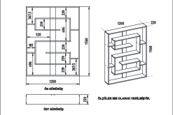 Bokhylle-Schmand Bokhylle 120 cm Svart,Eik