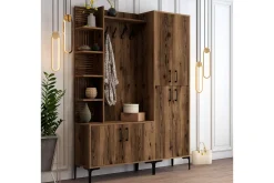 Møbelsett Til Gang & Entre|Gangoppbevaring-Schmida Gangmøbelsett 150 cm Mørkebrun