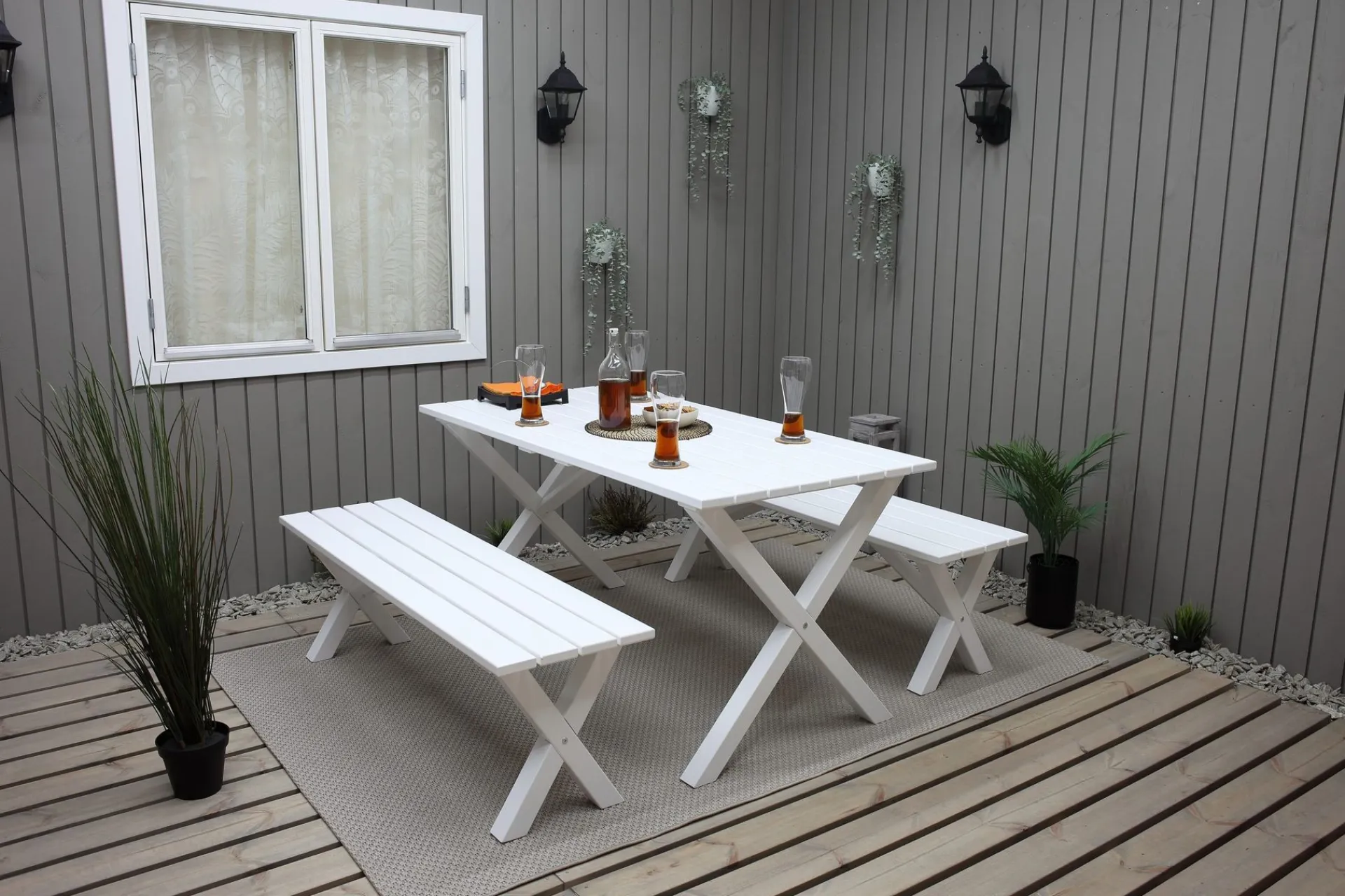 KWA Entrebenk|Benk-Scottsdale Sittebenk 140 cm Hvit