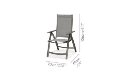 Lifestyle Garden Spisegrupper Hage-Scottsdale Spisegruppe 150 cm + 2 Solanum Stoler Grey