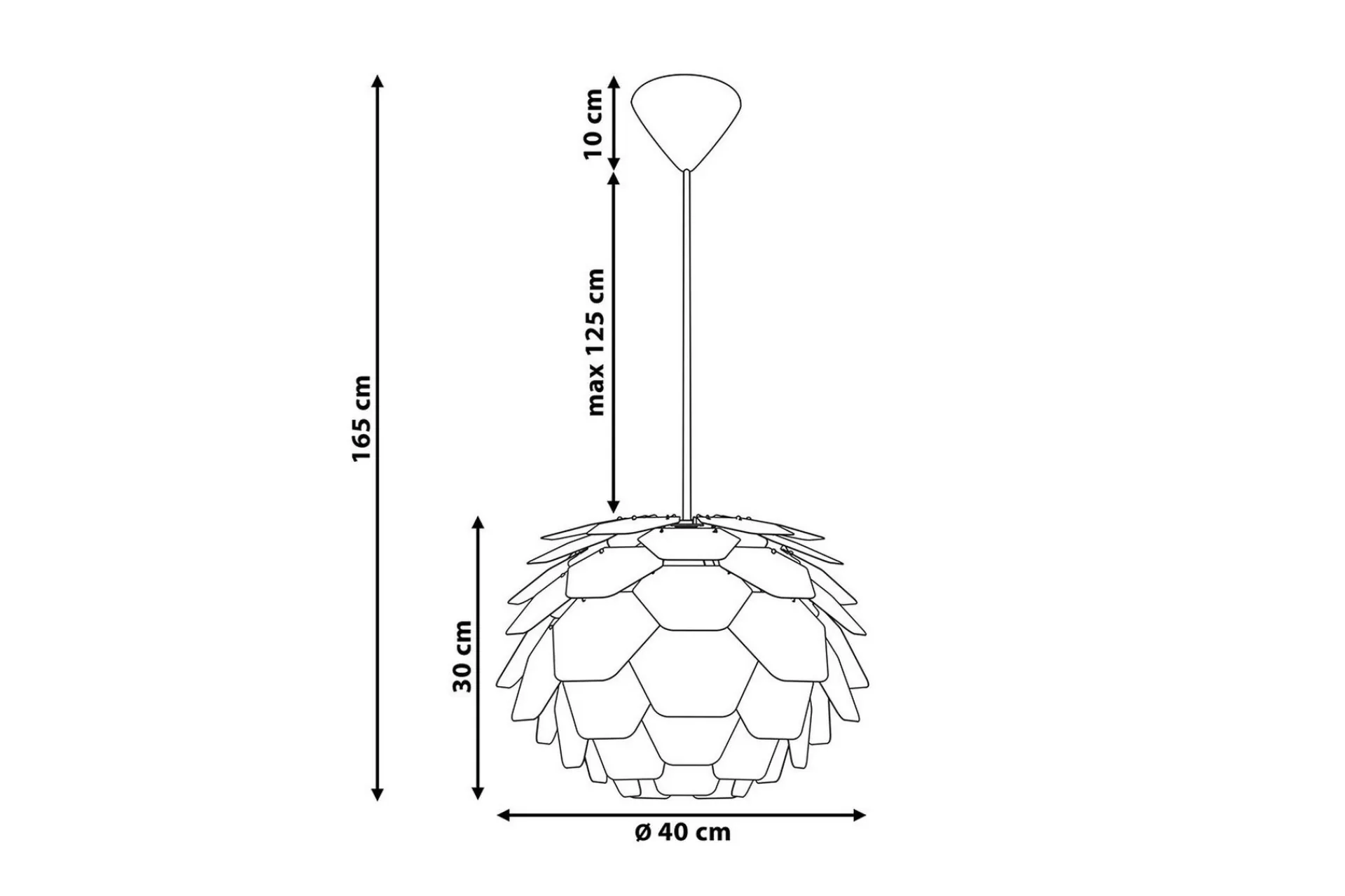 Kjøkkenlampe|Taklampe-Segre Taklampe 40 cm Gull