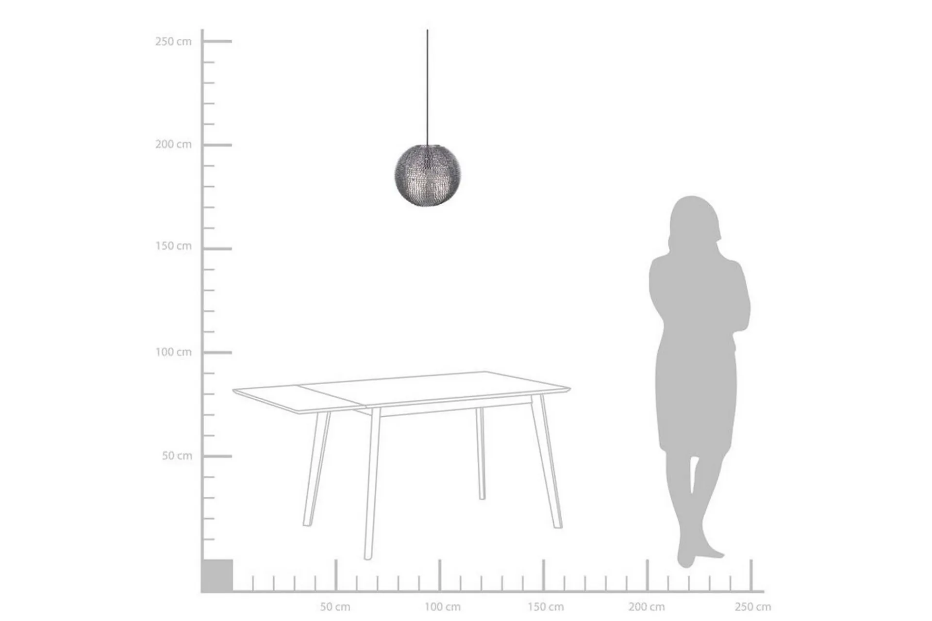 Seine Taklampe 30 cm