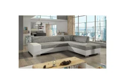 Sovesofaer-Seksjonssofa Eltap Porto 278x217x74 cm Grey,Hvit