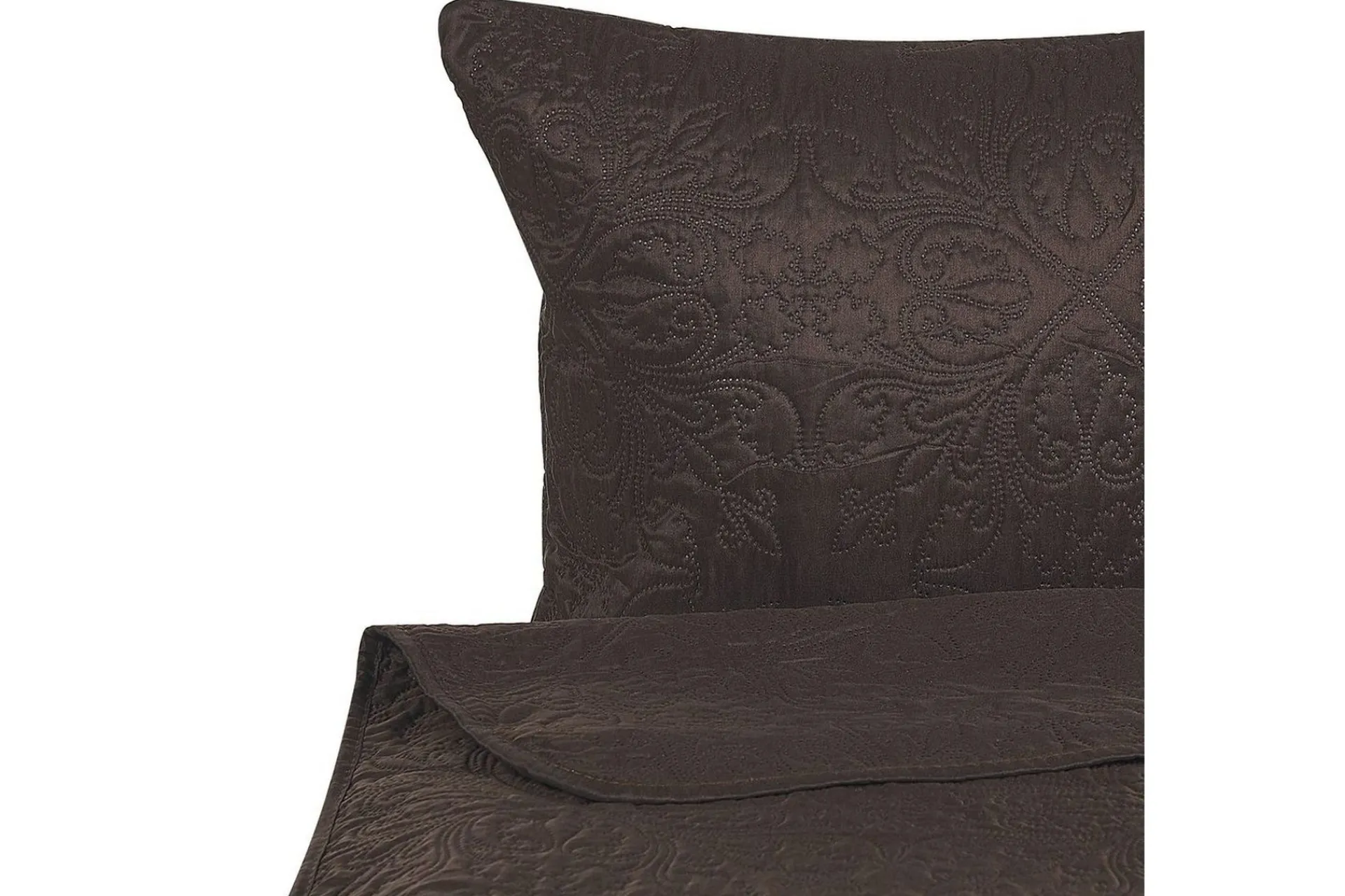 Sengeteppe-Sengeteppe Rayen med puter 160x220 cm Brun