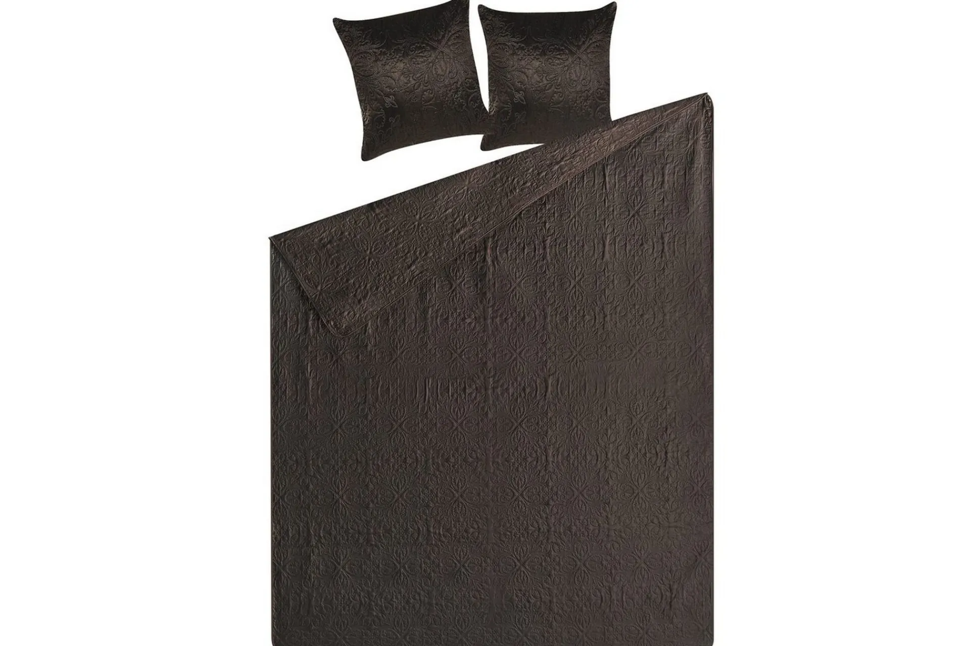 Sengeteppe-Sengeteppe Rayen med puter 160x220 cm Brun