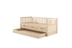 Seng Fritz med 3 skuffer og underbed Naturlig