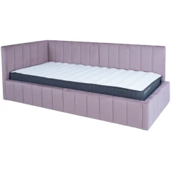 Seng HOME4YOU Jasper 90x200 cm med madrass Harmony Uno 180x40xh76 cm, Eik
