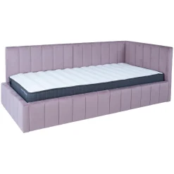 Seng HOME4YOU Jasper 90x200 cm med madrass Harmony Uno 180x40xh76 cm, Eik