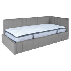 Seng HOME4YOU Jasper 90x200 cm med madrass Harmony Duo 80x40xh85 cm, melamin med eikebark