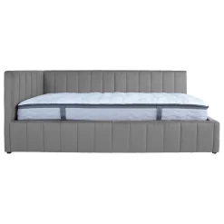 Seng HOME4YOU Jasper 90x200 cm med madrass Harmony Duo 80x40xh85 cm, melamin med eikebark