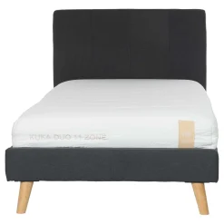 Komplett Sengepakke-Seng HOME4YOU Juno 90x200 cm med madrass Kukka Duo 11 Zone Grå