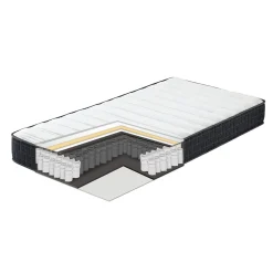 Seng Med Oppbevaring-Seng HOME4YOU Lara med madrass Harmony Uno 90x200 cm champagne
