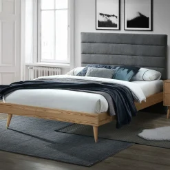 Komplett Sengepakke-Seng HOME4YOU Roman med madrass Harmony Duo 160x200 cm Grå