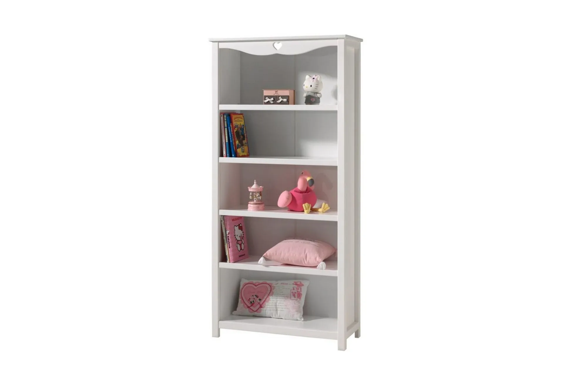Seng med lamellbunn nattbord garderobe skrivebord bokhylle Amori 2-dørs