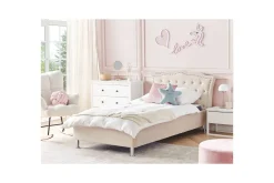 Sengeramme & Sengestamme-Seng med lamellramme Metz Beige,Sølv