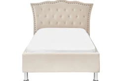 Sengeramme & Sengestamme-Seng med lamellramme Metz Beige,Sølv