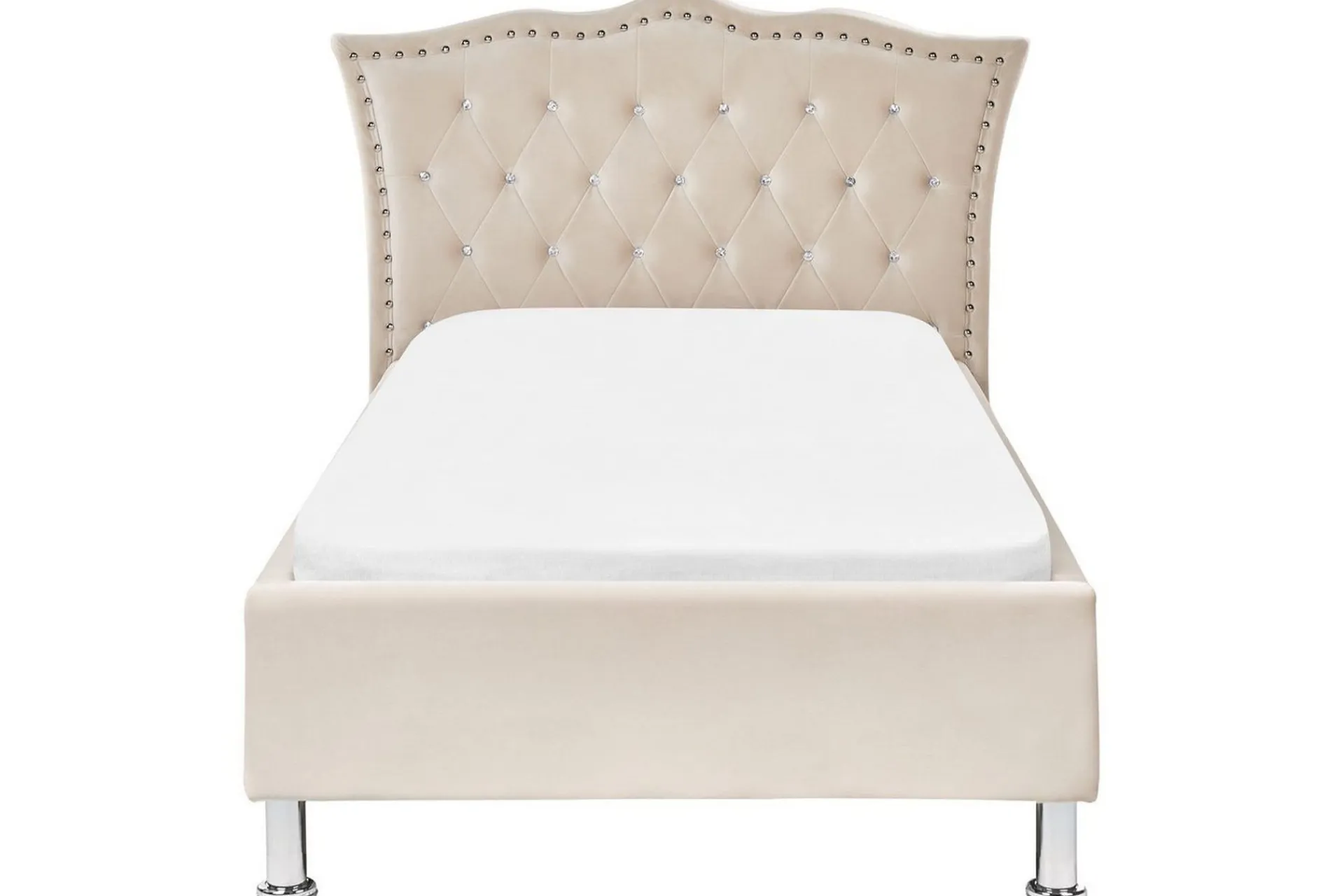 Sengeramme & Sengestamme-Seng med lamellramme Metz Beige,Sølv