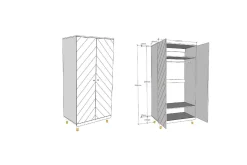 Seng med nattbord garderobe kommode Billy