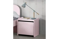 Seng med nattbord Vegghyller Kiddy Rosa