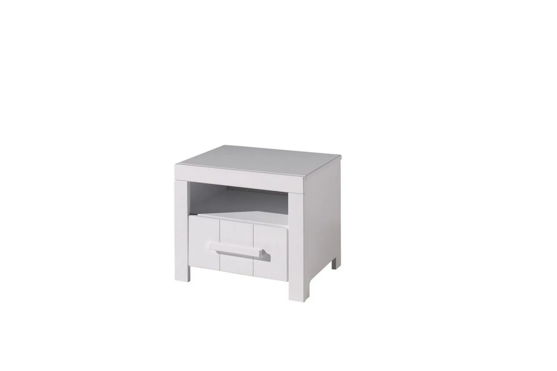 Seng med ribbebunn nattbord tre-dørs garderobe skrivebord skuff Erik